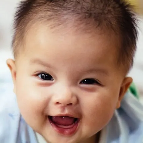 photo of baby smiling