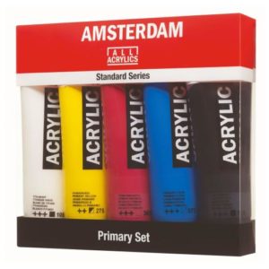 Royal Talens Amsterdam acrylic primary set £14.99. Perfect gifts for artists.