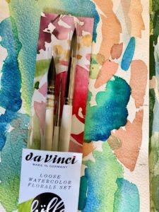 Da Vinci Botanical Florals watercolour brush set £27. Perfect gifts for artists.