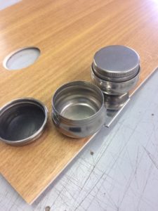 Twin dipper with lids and seal £6.95. Perfect gifts for artists.