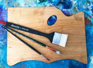 Rosa ergonomic palette. Perfect gifts for artists.