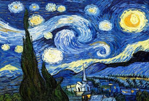 The Starry Night by Vincent Van Gogh 1889