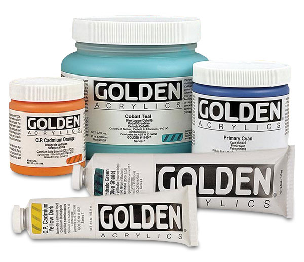 Golden acrylics range available at Pegasus Art