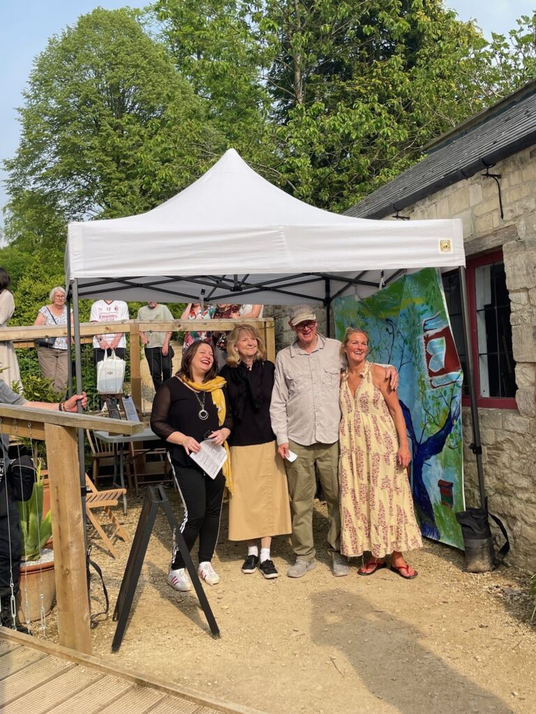 Judges at the Painswick Plein Air event at the Rococo Gardens, sponsored by Pegasus Art