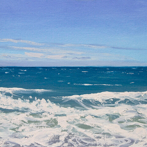 David DJ Johnson - Penbryn seascape painting
