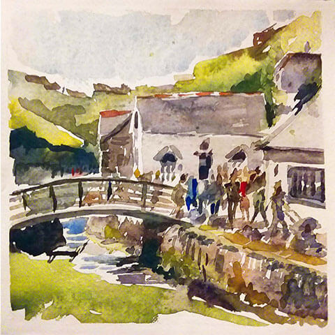 max hale house and bridge painting