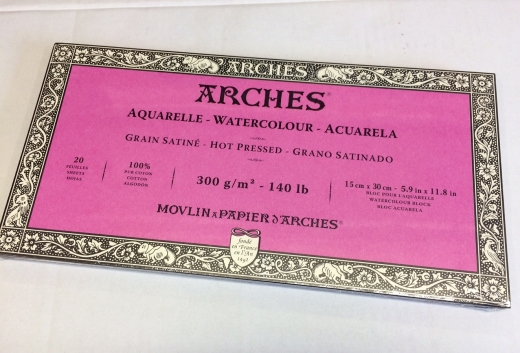 140 pound Hot Press 9/"x12/" Arches Watercolor Paper Pad