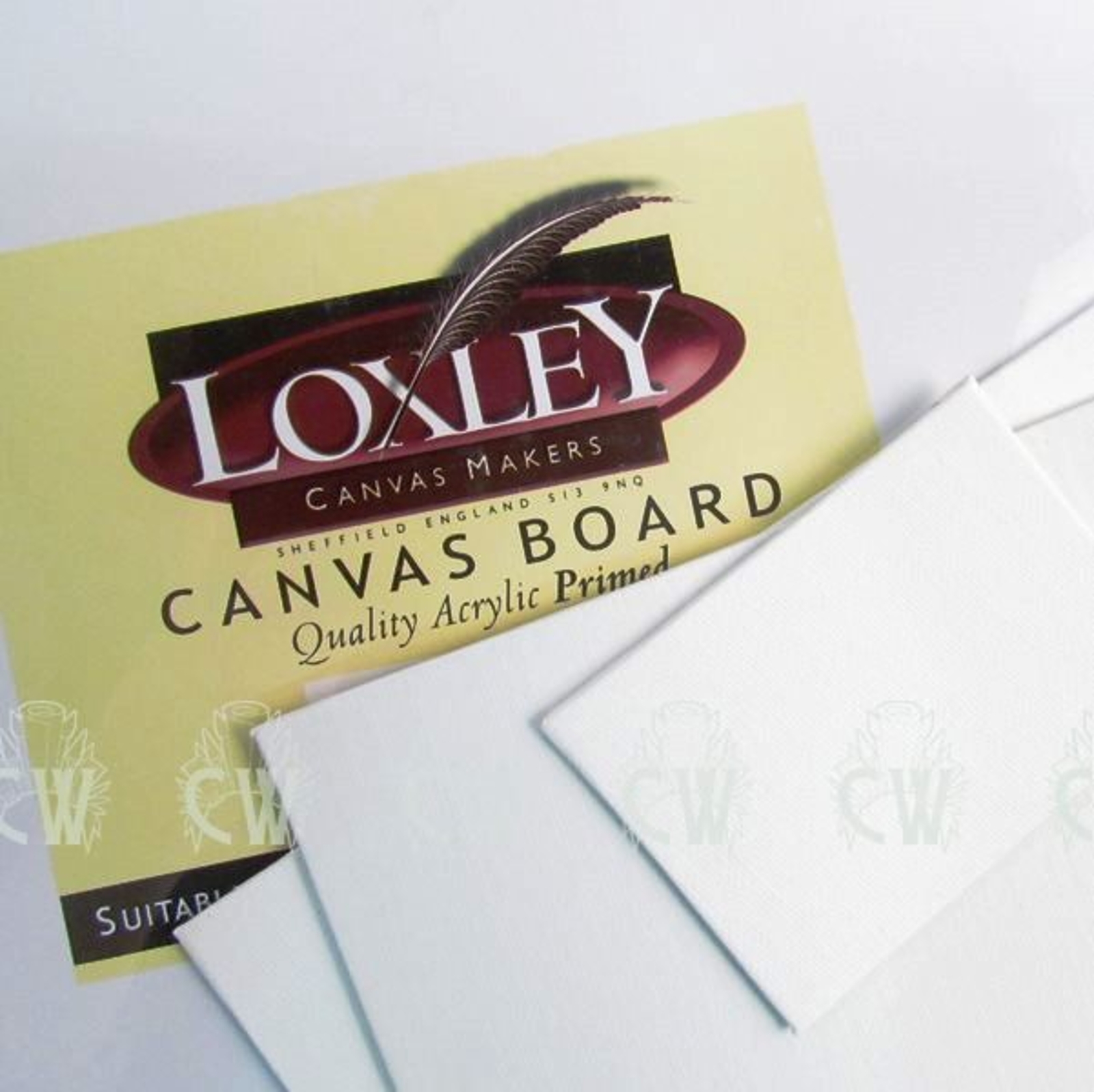 8 x 8 Artists Square Blank Canvas Board Acrylic Primed Loxley 