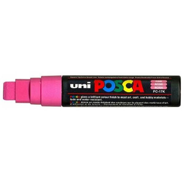 Posca Pens: PC-17K Extra Broad Tip - 8 colours: Pink - £7.40