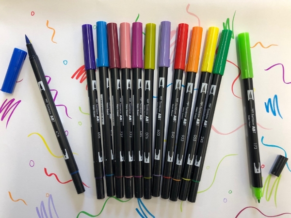 Tombow ABT Dual Brush Pens - 93 Colours: ABT Dual Brush Pen CARNATION 761 -  £3.65 - Pegasus Art