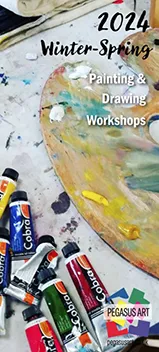 art workshops winter spring 2024 leaflet